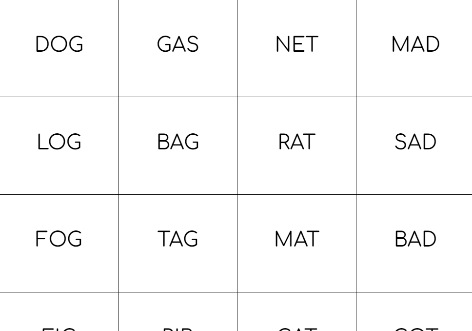 Use this reading short vowel worksheet to practice reading "og, ig, as, ag, ib, ed, et, ad, ot" family words .