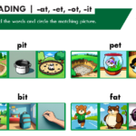reading short vowel words at et ot it