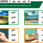 reading short vowel words at et ot it