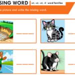 Missing Word Worksheet for -at, -et, -ot, -it Word Families - Free Download