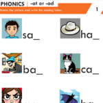 Mastering -at and -ad Words: Missing Letter Worksheet Free Download